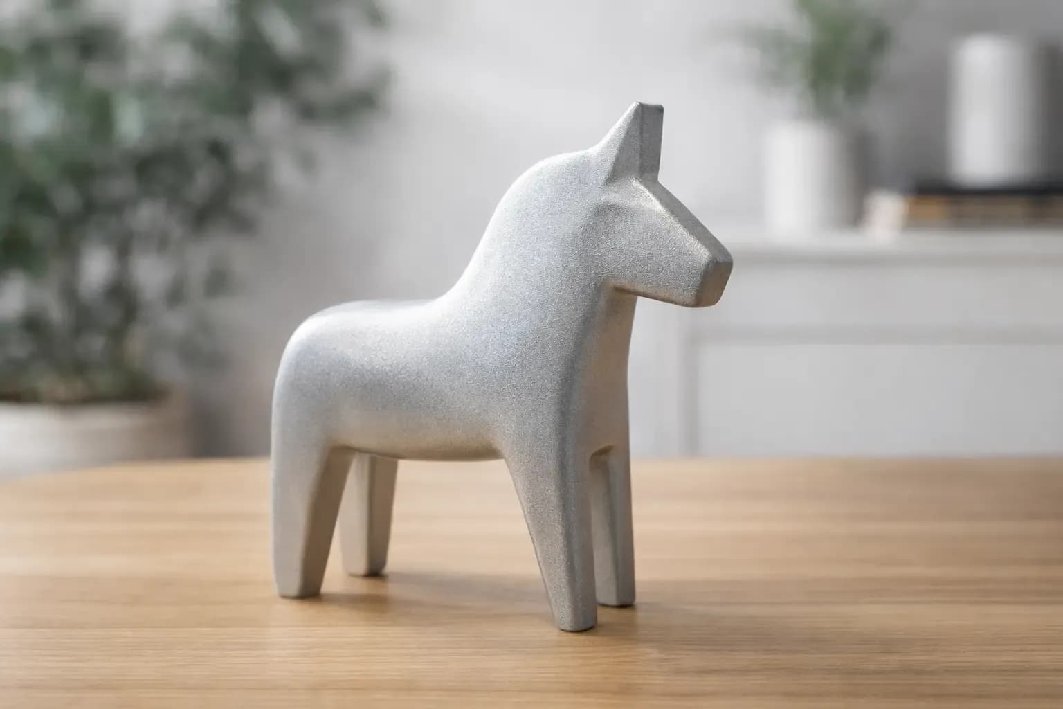 Modern Dalahorse in silver – An exclusive gift from Sweden